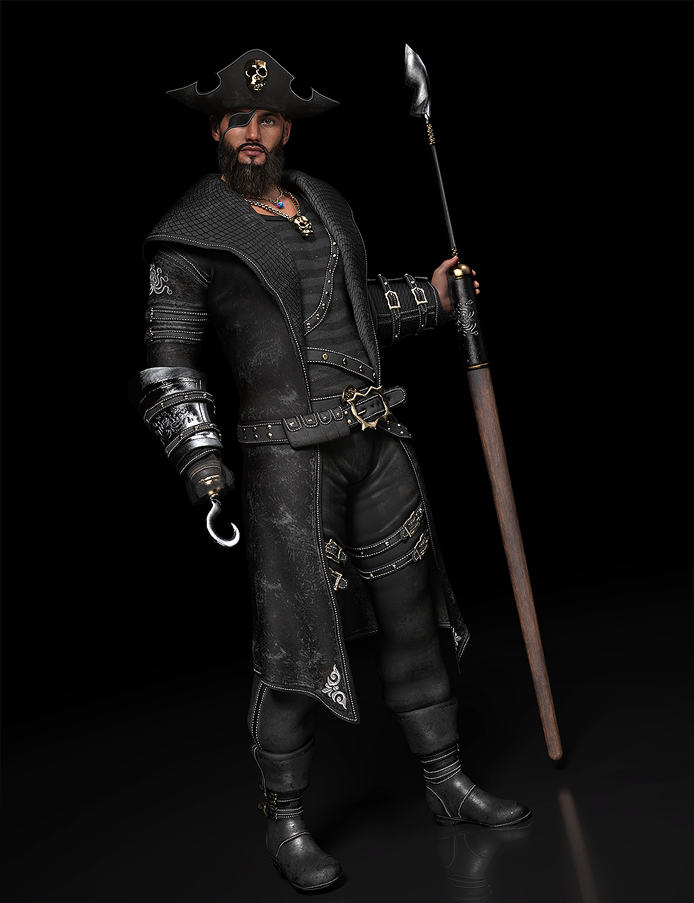 dForce Blaze High Seas Outfit Textures by: Val3dart, 3D Models by Daz 3D