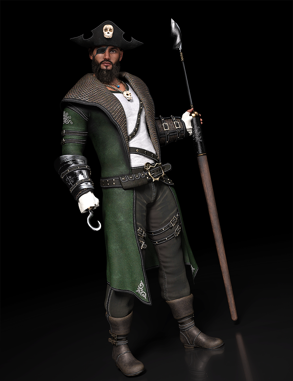 dForce Blaze High Seas Outfit Textures by: Val3dart, 3D Models by Daz 3D