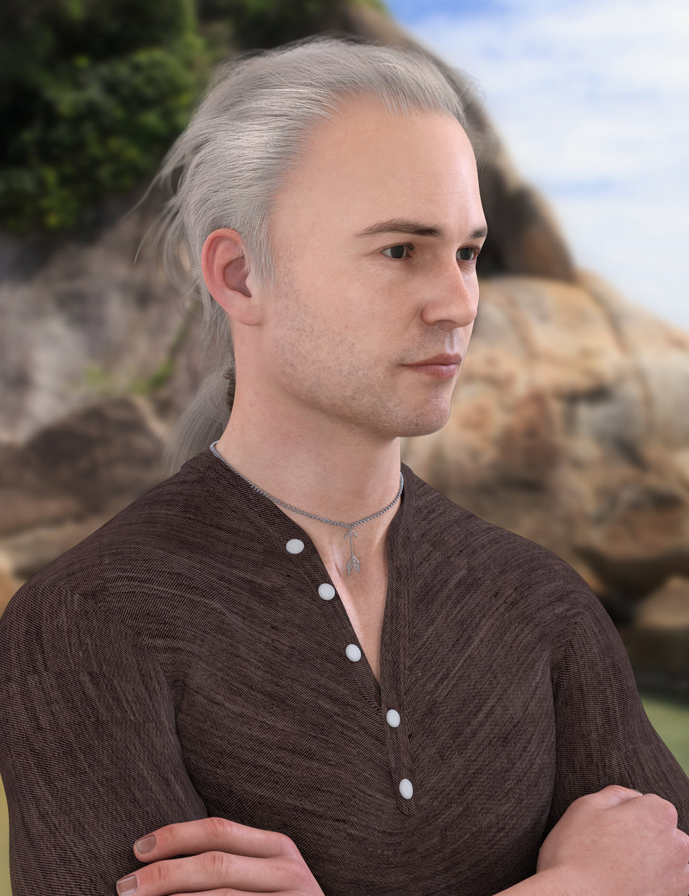 Gibbs Hair for Genesis 8 Males by: Propschick, 3D Models by Daz 3D