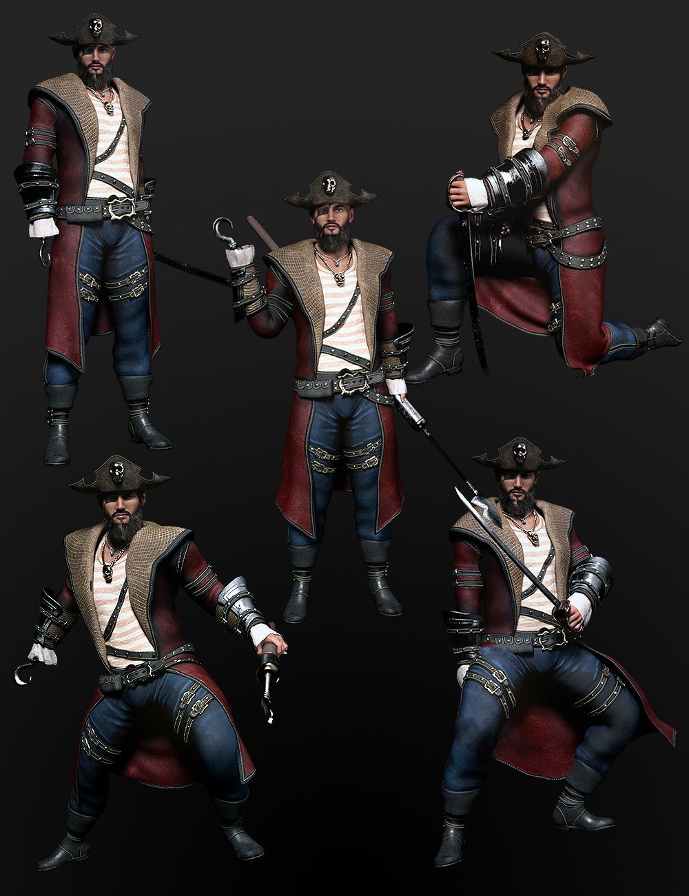 Blaze High Seas Poses and Props by: Val3dart, 3D Models by Daz 3D