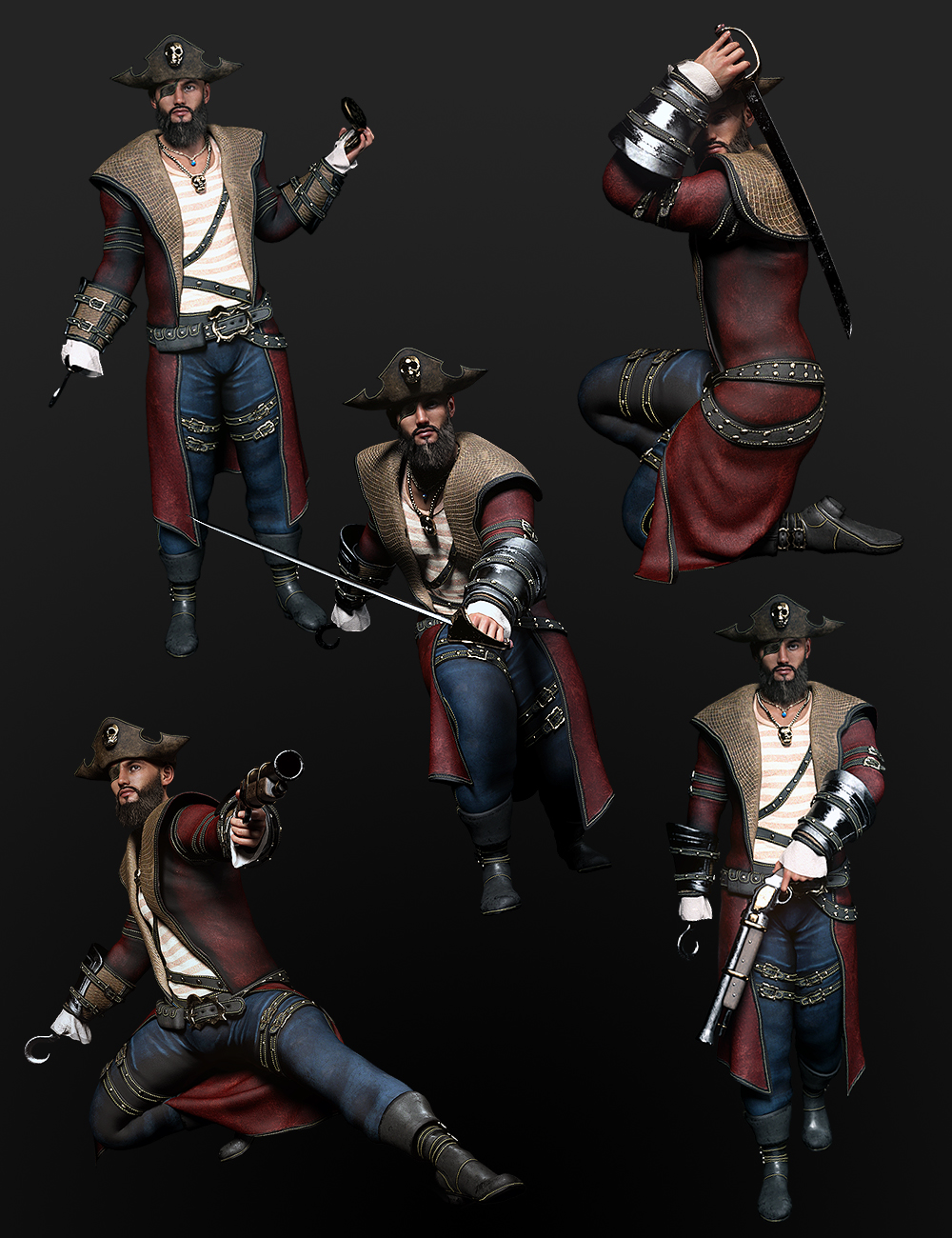 Blaze High Seas Poses and Props by: Val3dart, 3D Models by Daz 3D