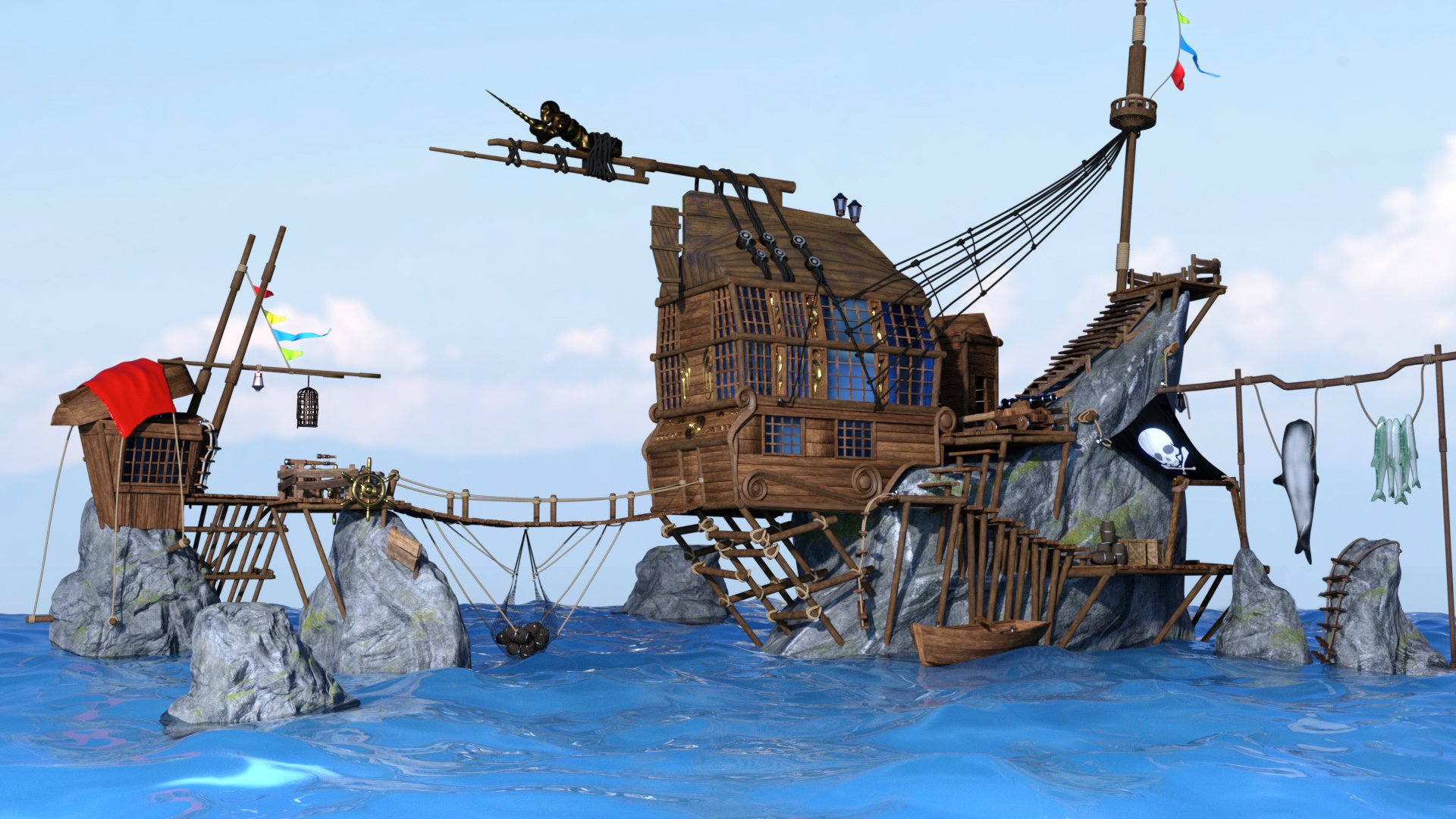 Pirate Hideout by: Feng, 3D Models by Daz 3D