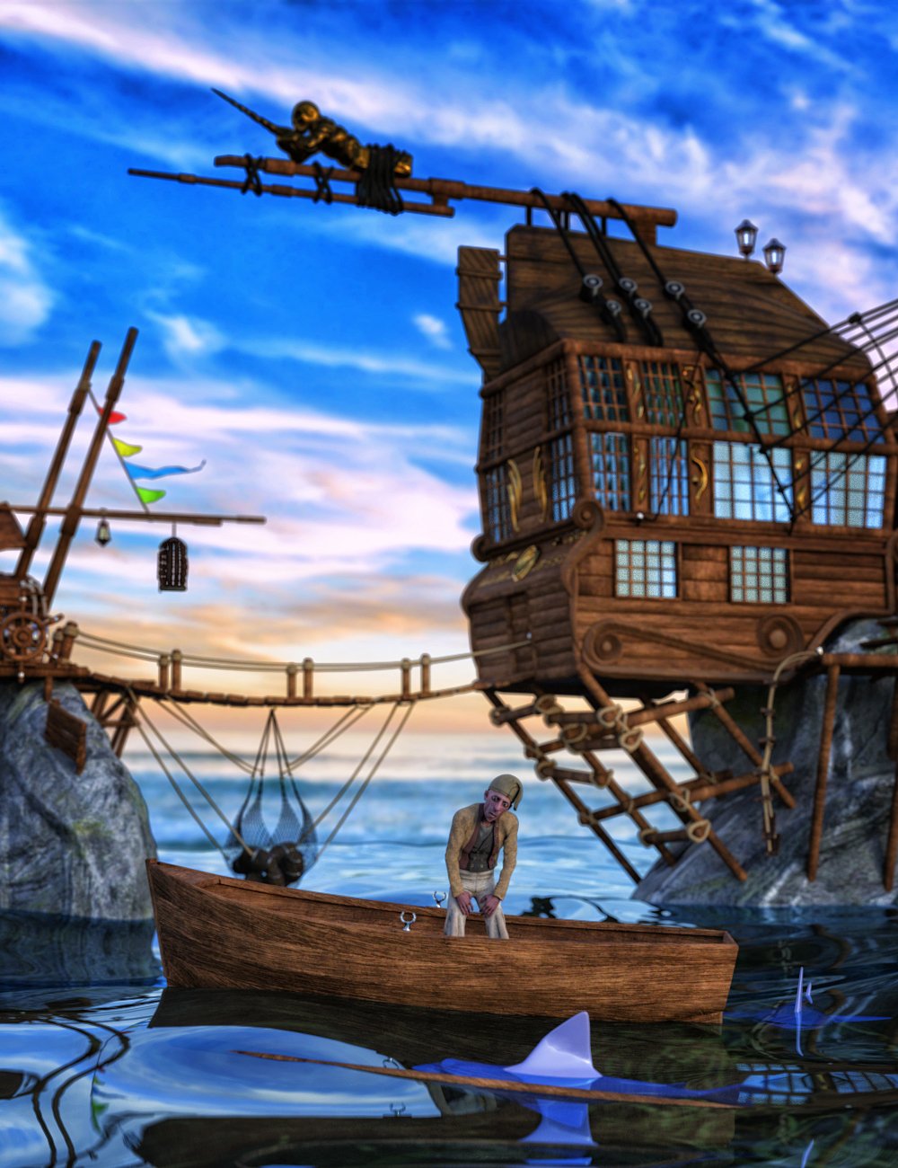Pirate Hideout by: Feng, 3D Models by Daz 3D