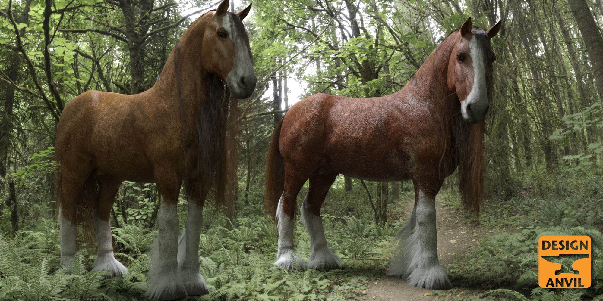 DA Clydesdale for Daz Horse 2 by: Design Anvil, 3D Models by Daz 3D