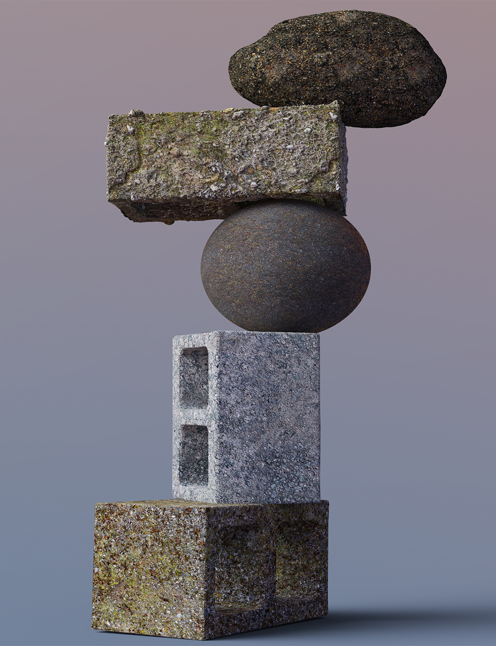 Not So Ancient Stones - Rough Concrete Shaders for Iray by: MartinJFrost, 3D Models by Daz 3D