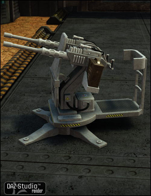 BattleFlak Machine Gun Turret BattleFlak Machine Gun Turret by: Nightshift3D, 3D Models by Daz 3D
