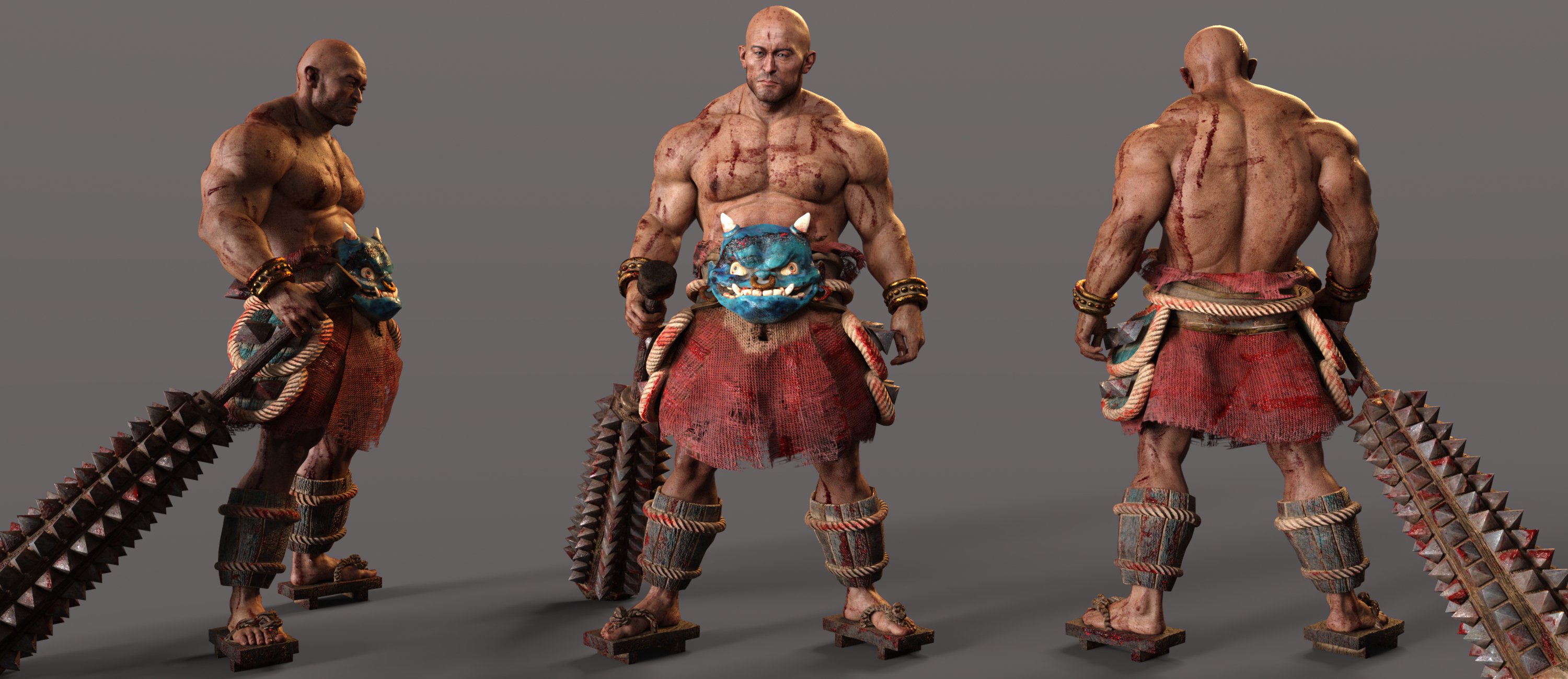 Oni Warrior Outfit for Genesis 8 Male by: JoeQuick, 3D Models by Daz 3D