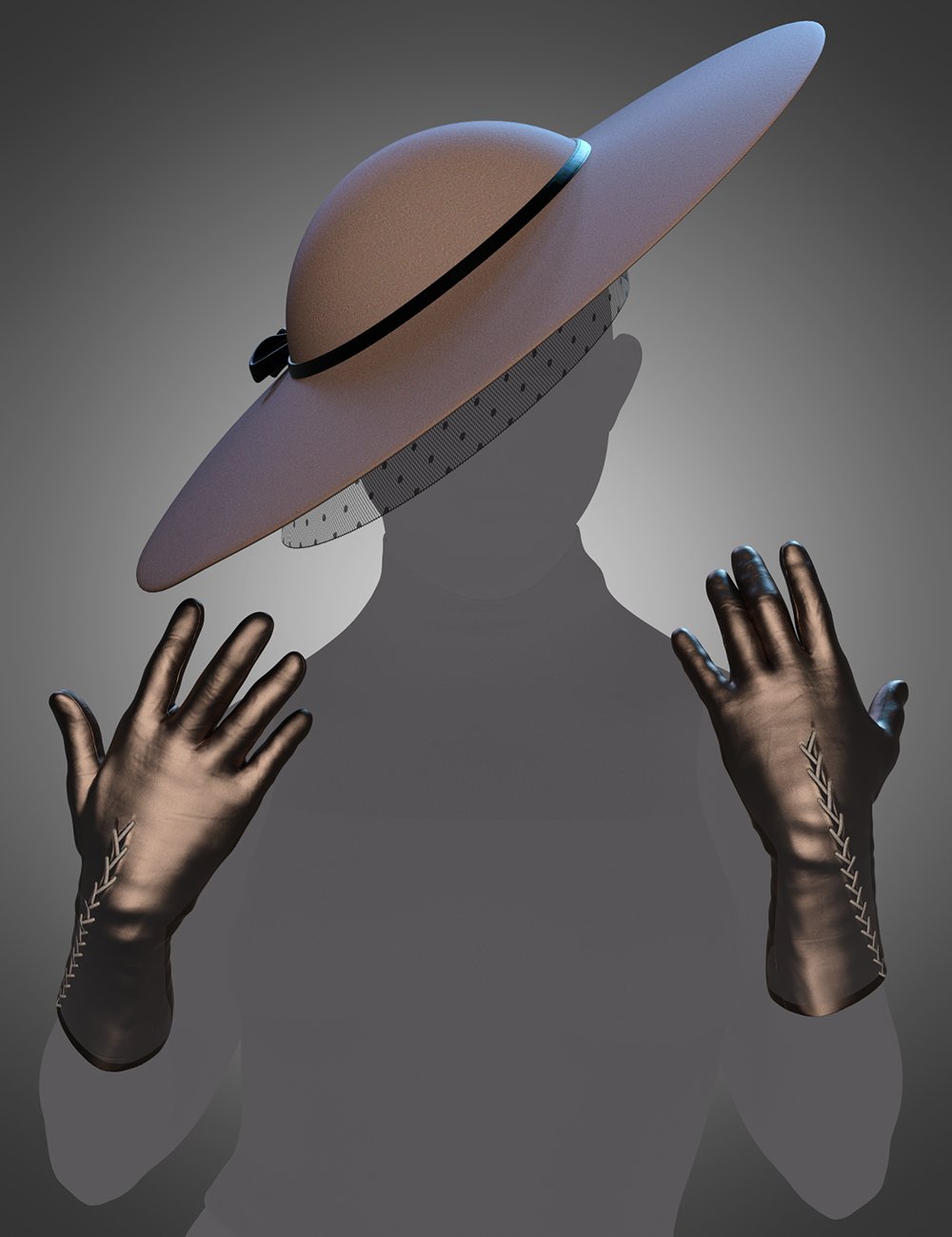 Vintage Hats and Gloves for Genesis 8 and 8.1 Females Vintage Hats and Gloves for Genesis 8 and 8.1 Females by: Barbara BrundonUmblefuglySade, 3D Models by Daz 3D