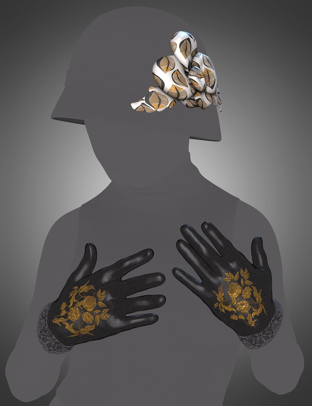 Vintage Hats and Gloves for Genesis 8 and 8.1 Females Vintage Hats and Gloves for Genesis 8 and 8.1 Females by: Barbara BrundonUmblefuglySade, 3D Models by Daz 3D
