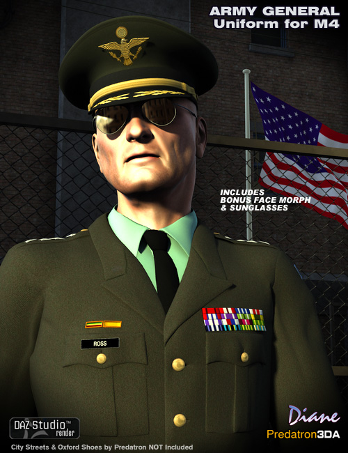 Army General Uniform by: Predatron, 3D Models by Daz 3D