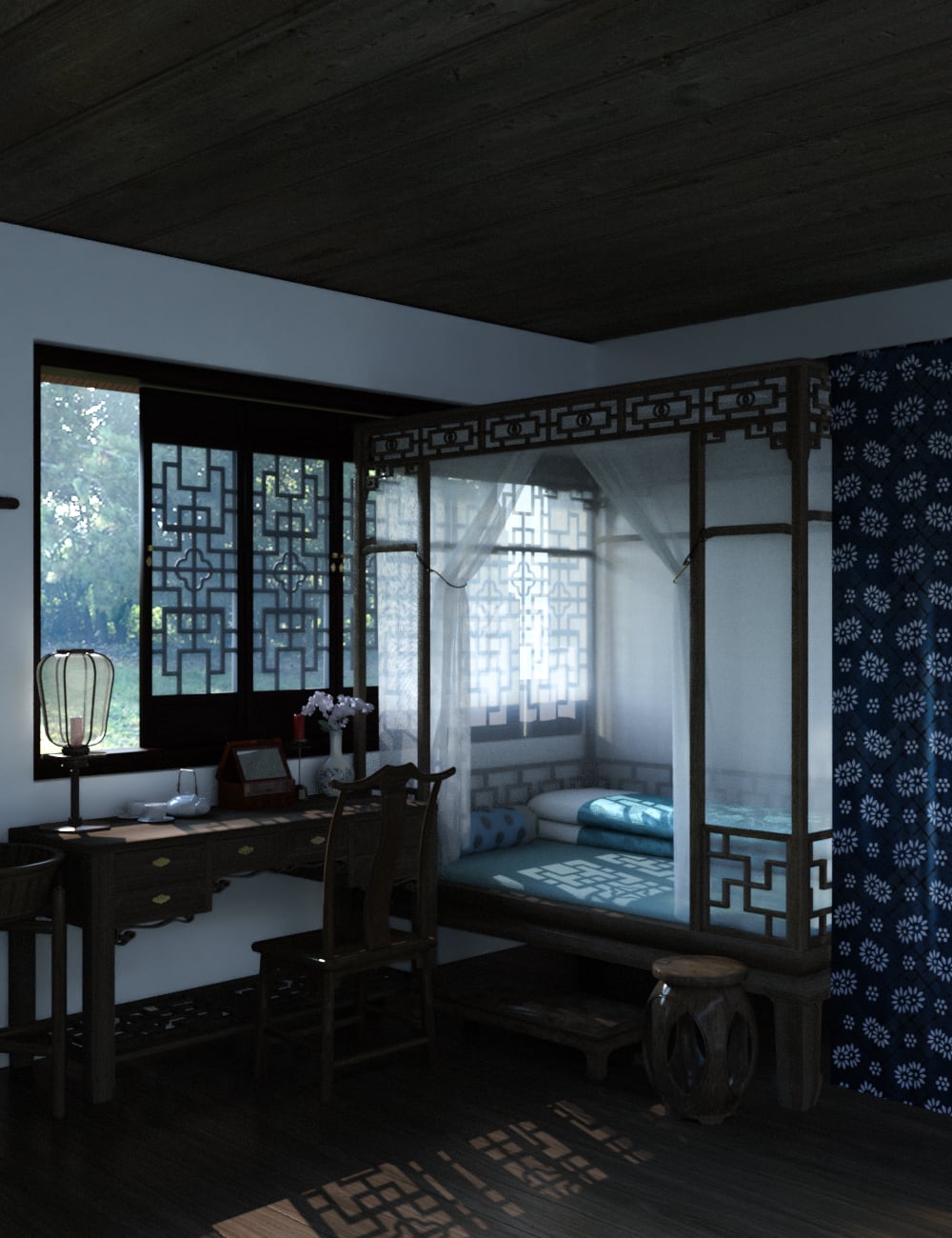 ANCIENT CHINESE BEDROOM visual data 2