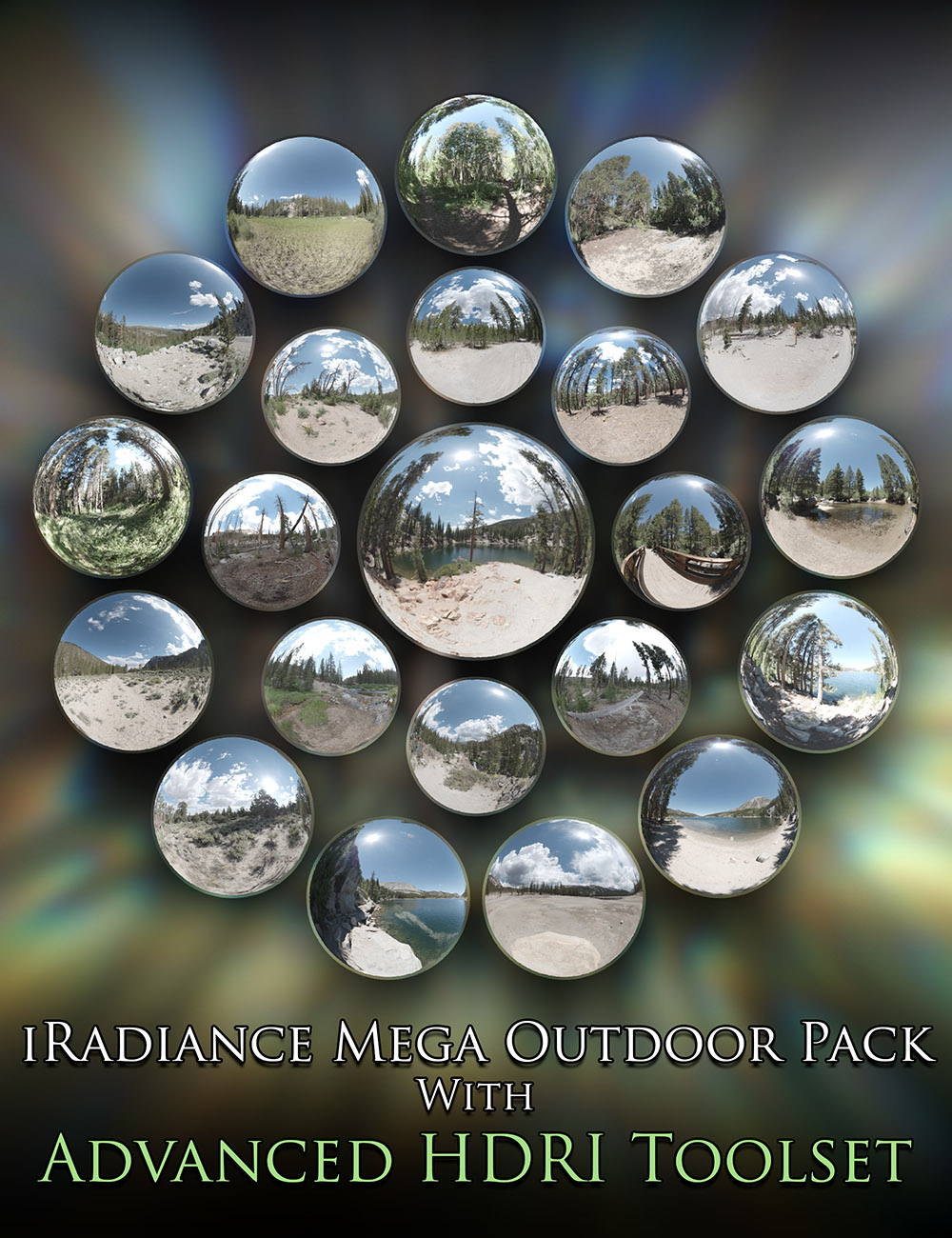 iRadiance Mega Outdoor Pack - 24 HDRIs With Advanced HDRI Tools by: DimensionTheory, 3D Models by Daz 3D