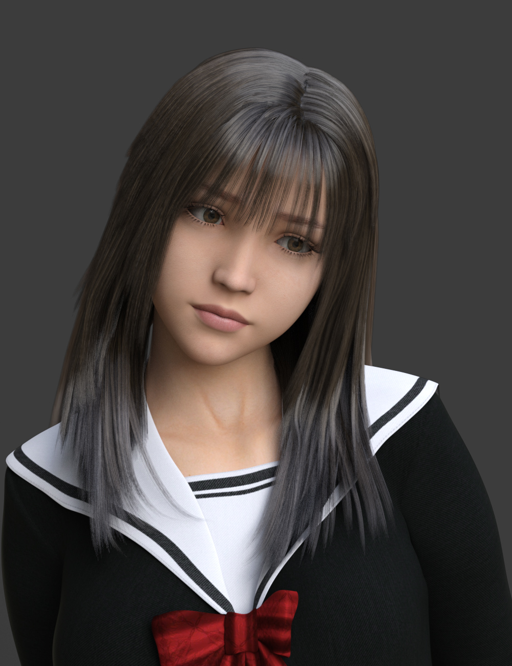 dForce Manami Hair for Genesis 8.1 Female by: kobamax, 3D Models by Daz 3D