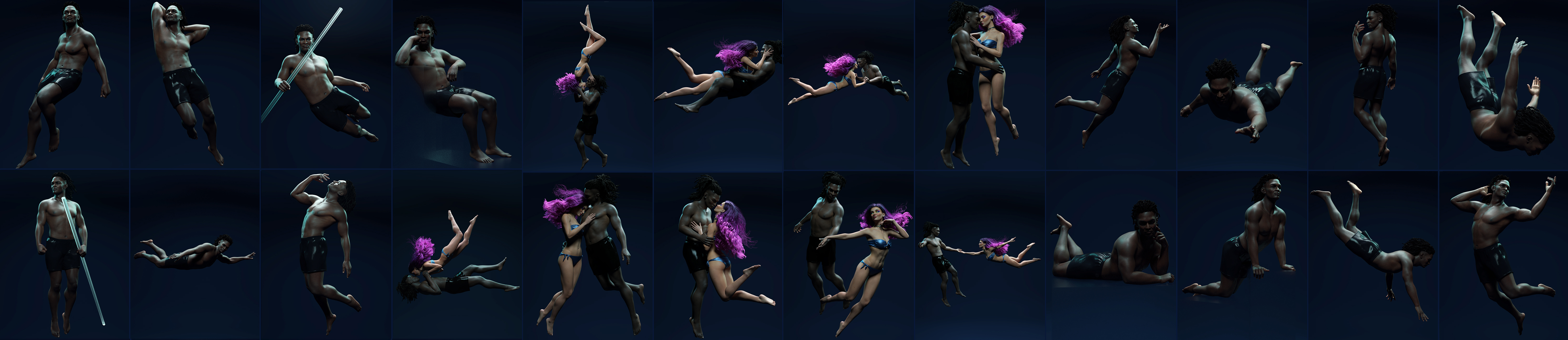 Aqua Dreams Poses and Expressions for Coral 8.1 and Zale 8.1 Aqua Dreams Poses and Expressions for Coral 8.1 and Zale 8.1 by: 3D Sugar, 3D Models by Daz 3D