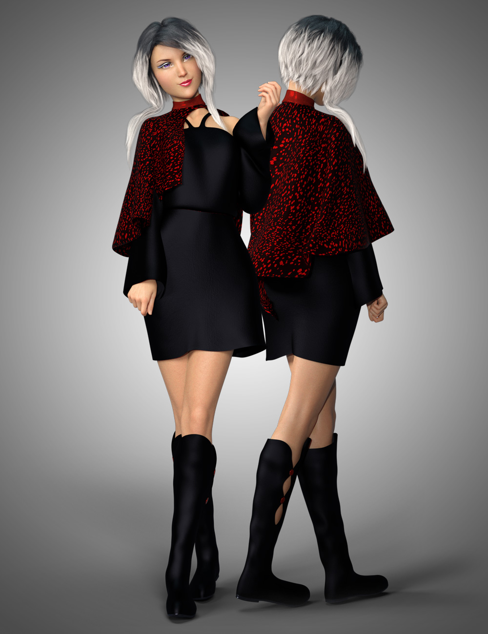 dForce Cape Dress for Genesis 8 Female dForce Cape Dress for Genesis 8 Female by: PoisenedLily, 3D Models by Daz 3D