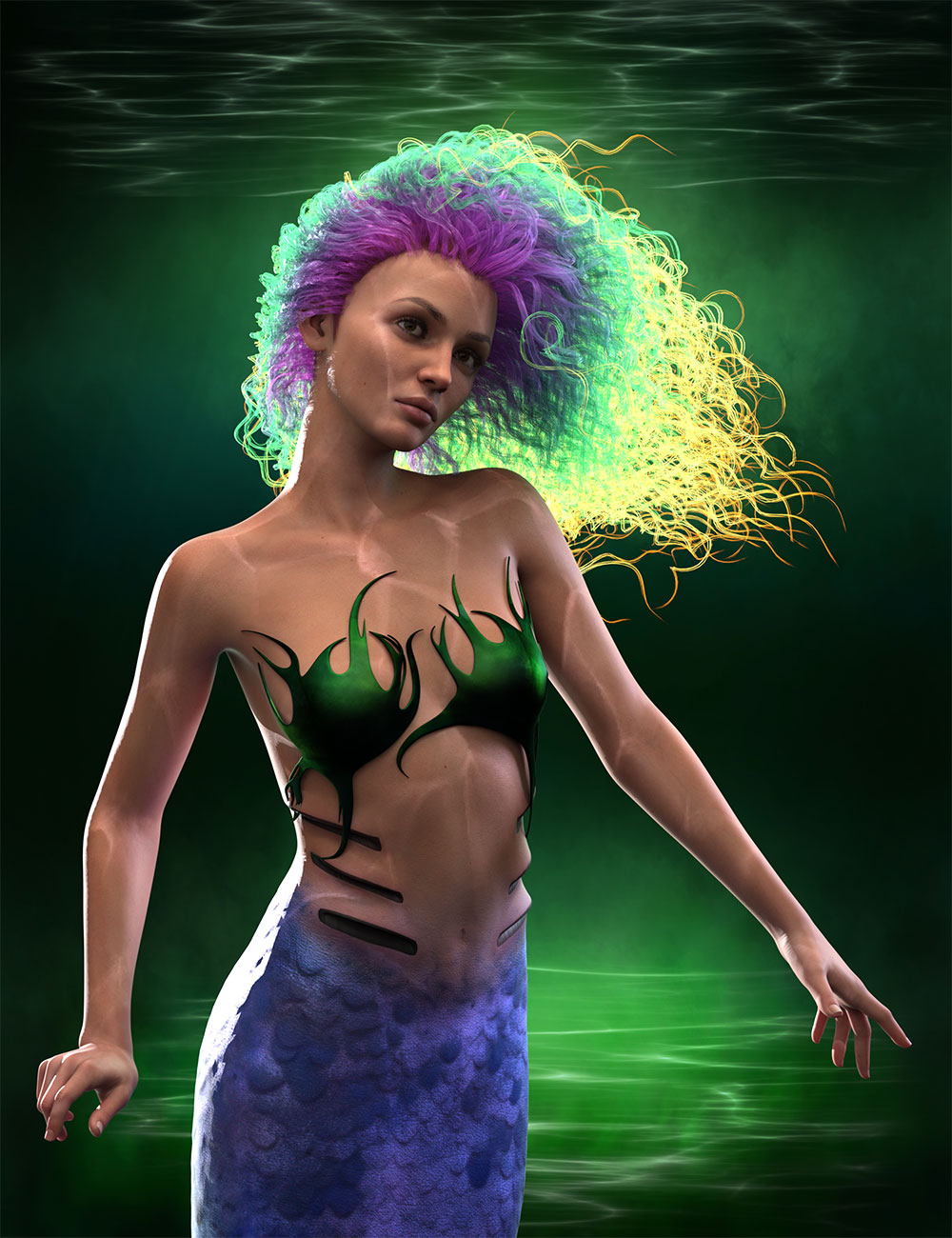 Selkie Hair for Genesis 8 with dForce by: Prae, 3D Models by Daz 3D
