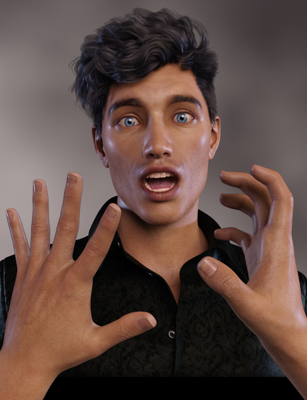 Head & Hands Poses for Genesis 8.1 Male by: lunchlady, 3D Models by Daz 3D