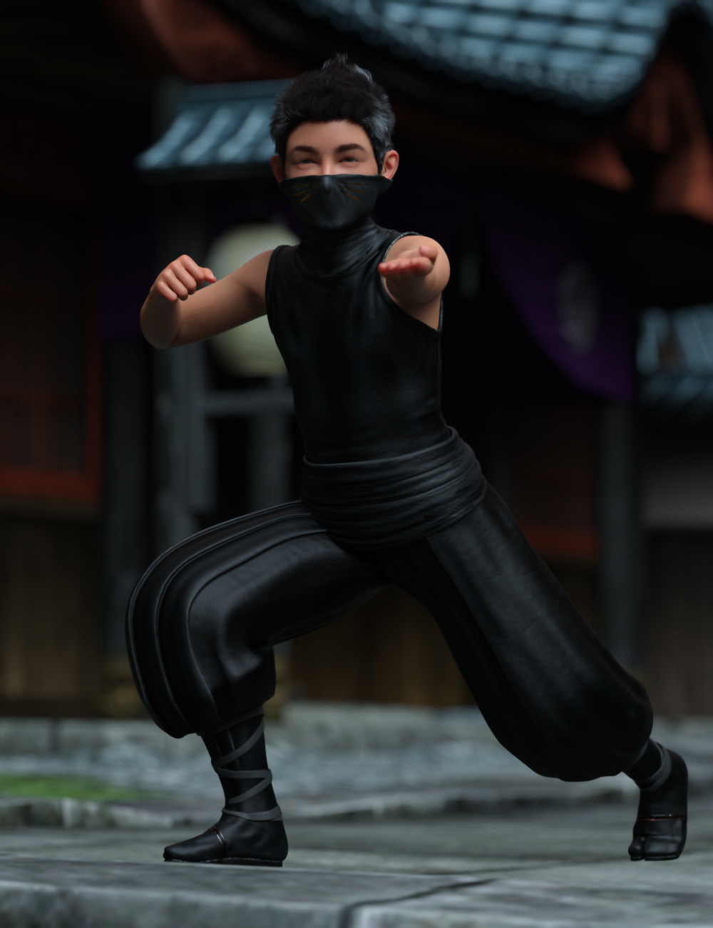Little Ninja Poses for Kayden HD 8.1 by: Ensary, 3D Models by Daz 3D