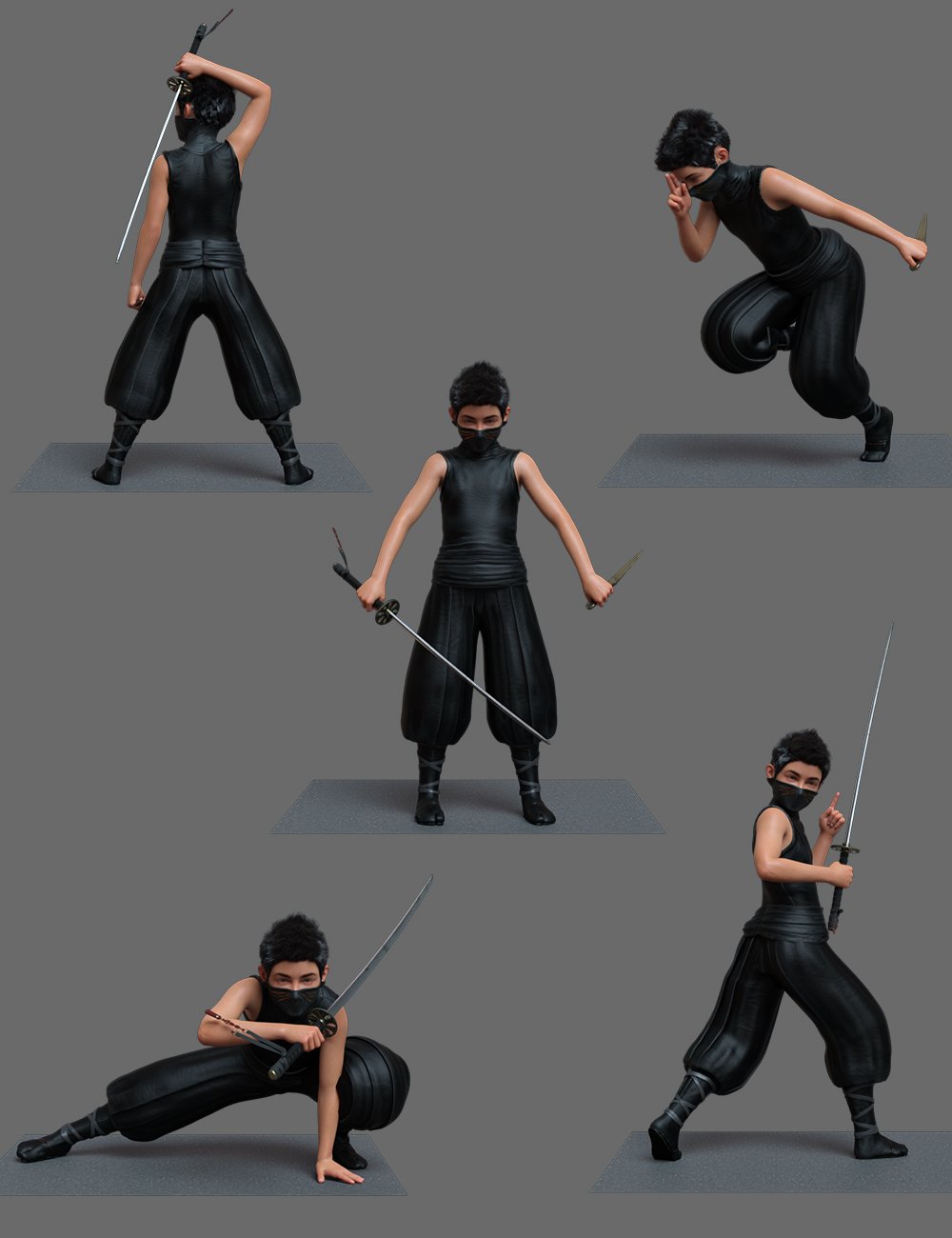 Little Ninja Poses for Kayden HD 8.1 Little Ninja Poses for Kayden HD 8.1 by: Ensary, 3D Models by Daz 3D