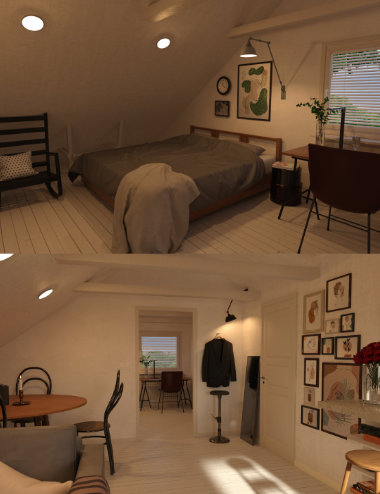 FG Attic Apartment by: IronmanFugazi1968, 3D Models by Daz 3D