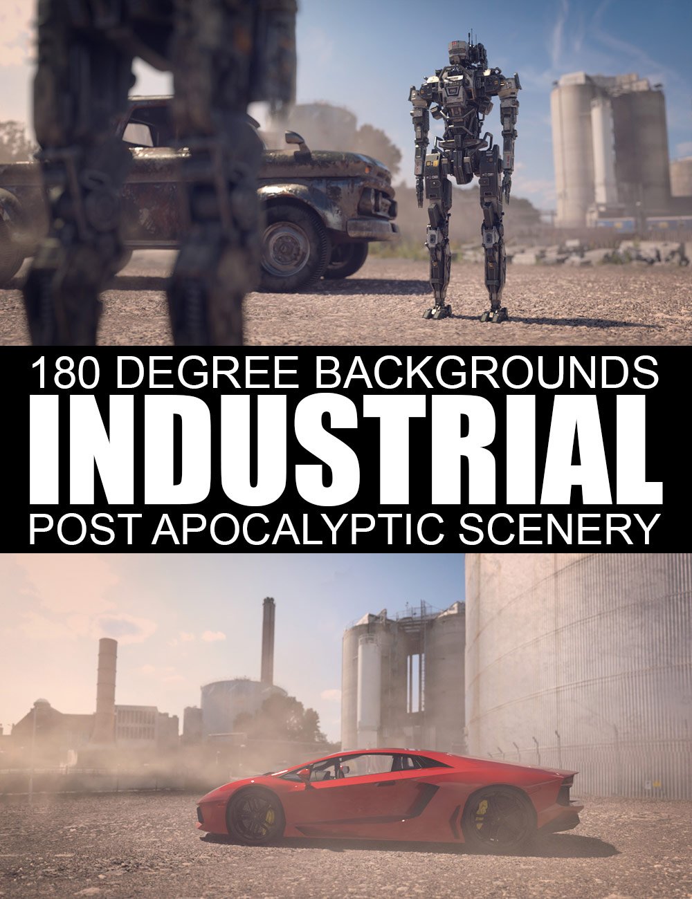 180 Degree Backgrounds - Industrial by: Dreamlight, 3D Models by Daz 3D