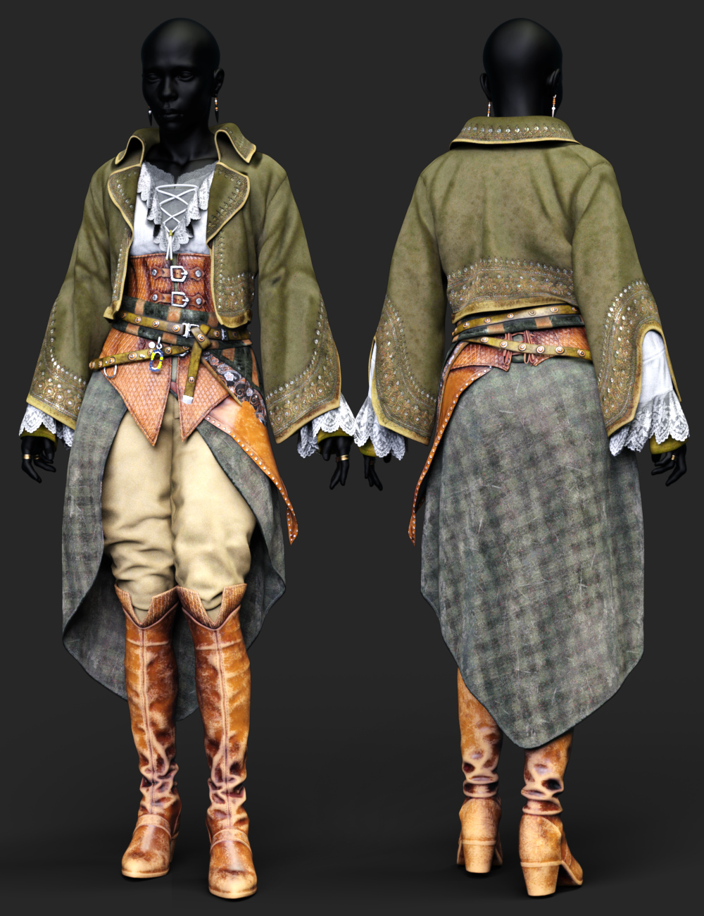 dForce Corsican Raider Outfit Textures by: Shox-Design, 3D Models by Daz 3D