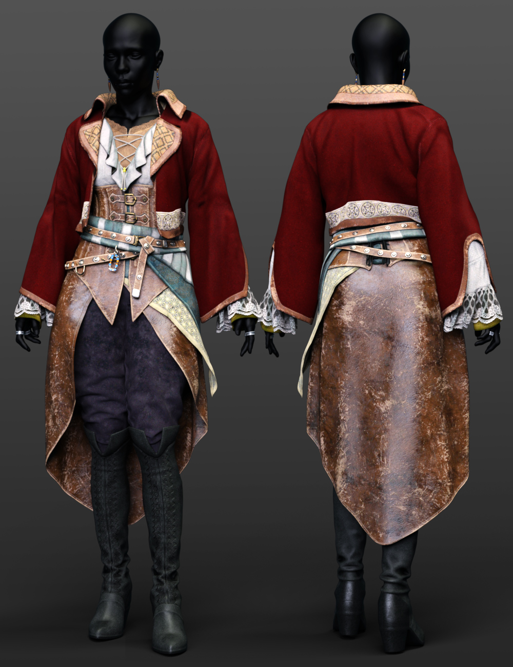 dForce Corsican Raider Outfit Textures dForce Corsican Raider Outfit Textures by: Shox-Design, 3D Models by Daz 3D