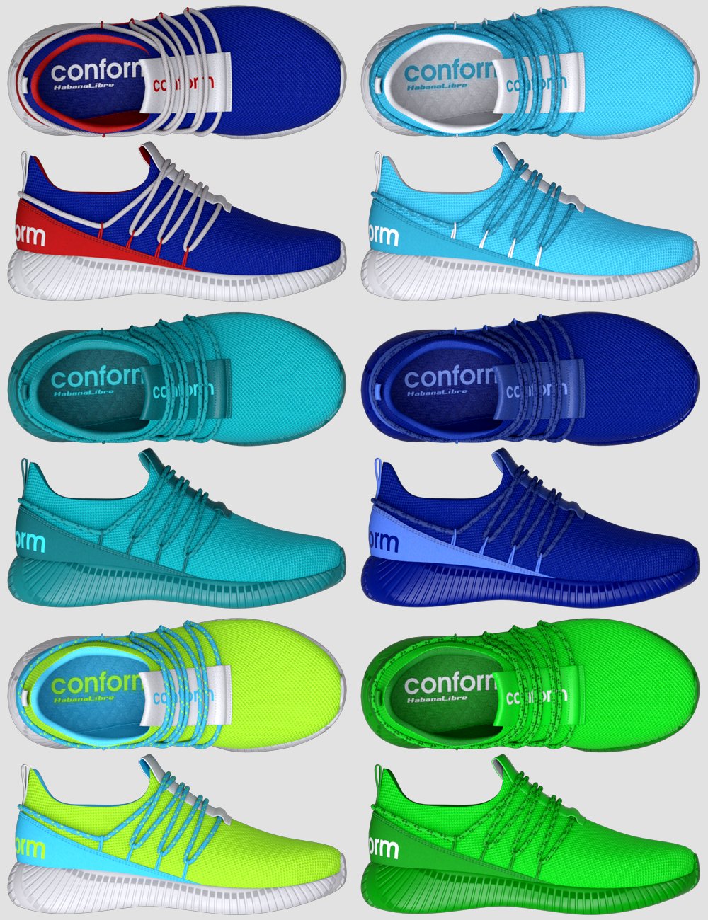 HL Conform Sneakers for Genesis 8 and 8.1 Females | Daz 3D