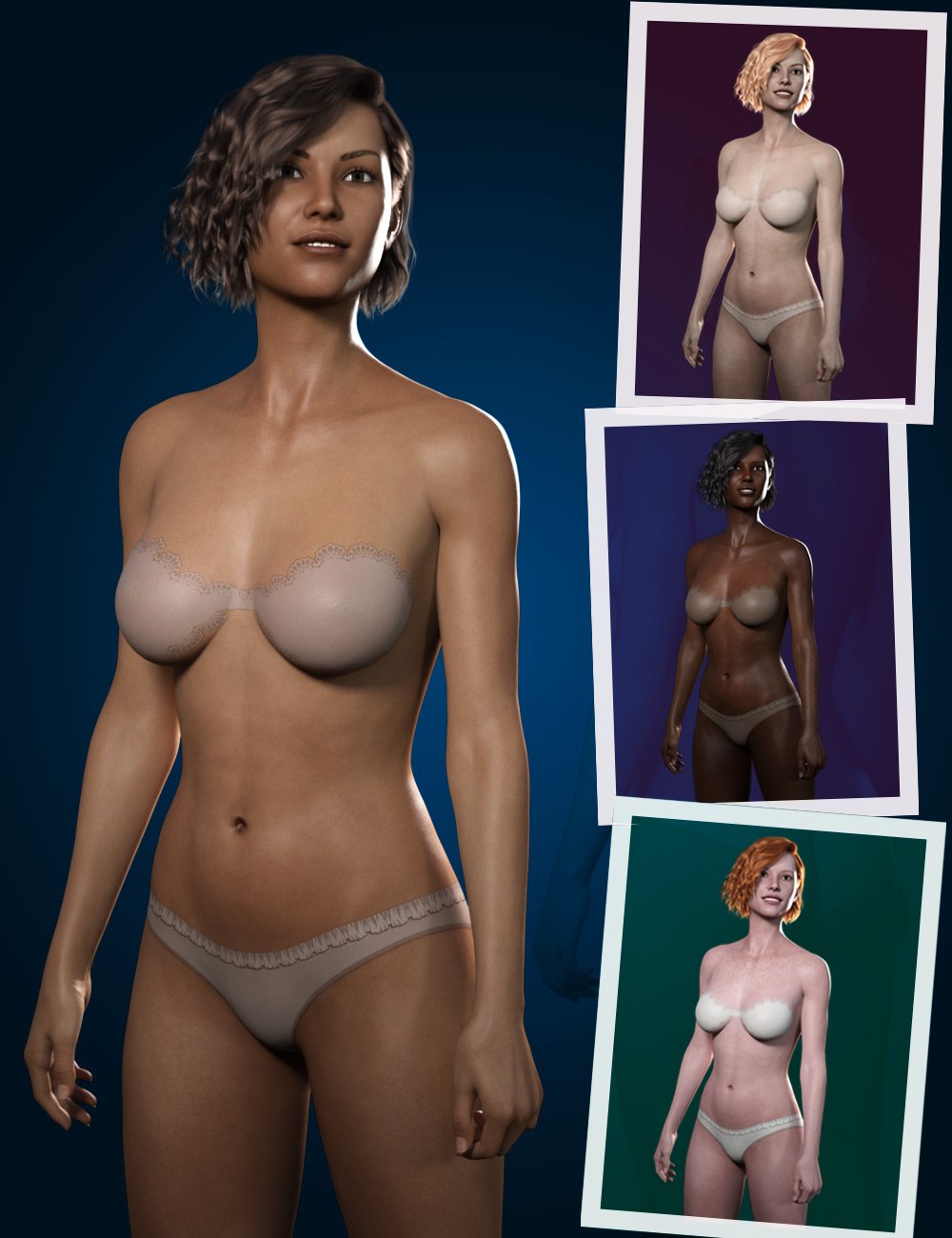 Stream Safe Textures for Genesis 3, 8, and 8.1 Female by: Jay Versluis, 3D Models by Daz 3D