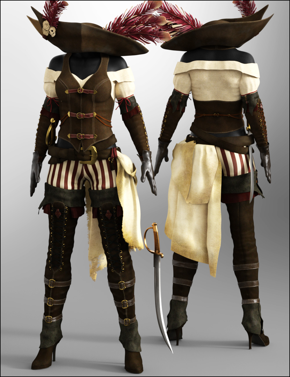 dForce Black Seas Outfit Textures by: Arien, 3D Models by Daz 3D