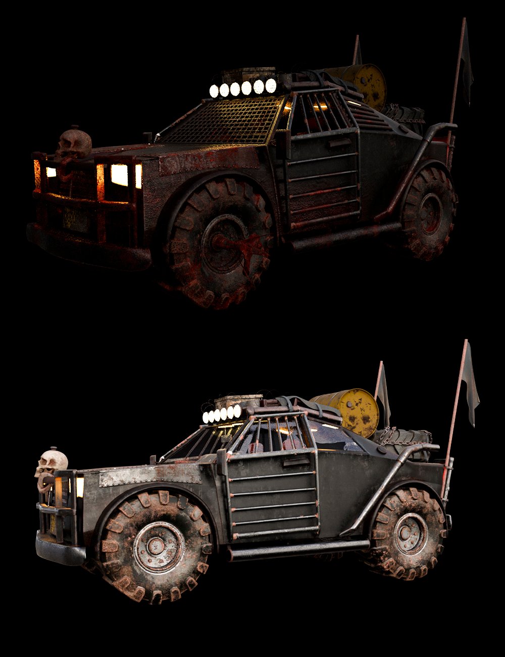 Wasteland Post Apocalyptic Car Wasteland Post Apocalyptic Car by: Matari3D, 3D Models by Daz 3D