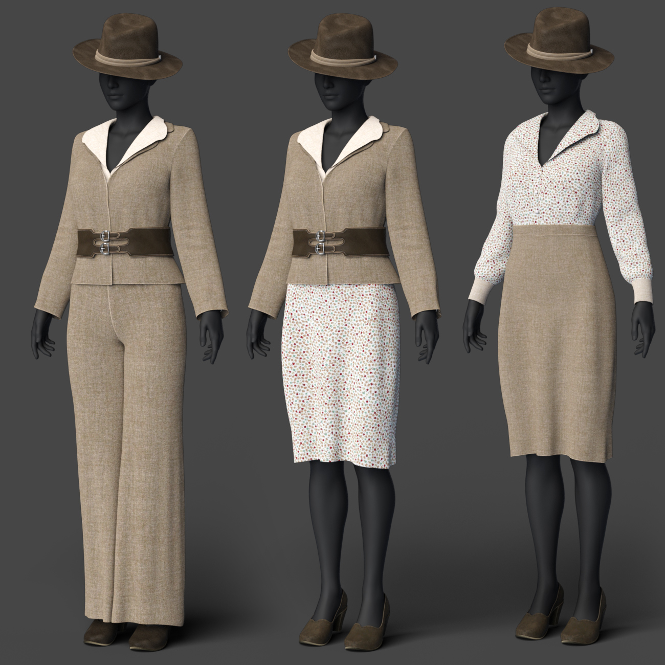 dForce Shoofly Sleuth Outfit Textures by: Anna Benjamin, 3D Models by Daz 3D