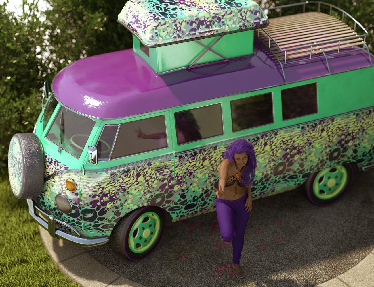 Retro Camper Van by: ForbiddenWhispersDavid Brinnen, 3D Models by Daz 3D