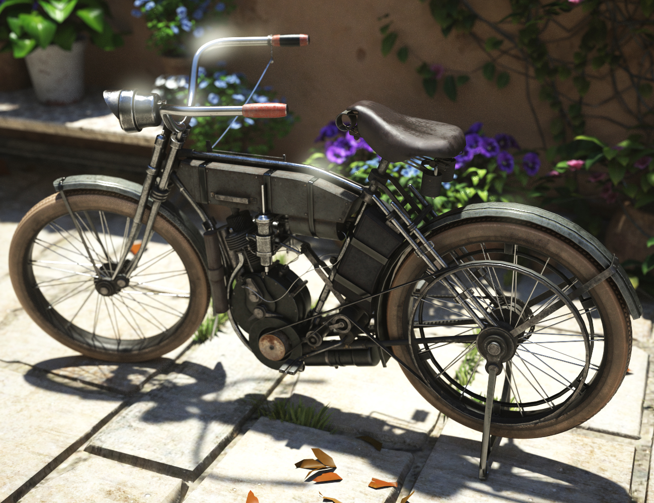Motorized Bicycle by: Charlie, 3D Models by Daz 3D