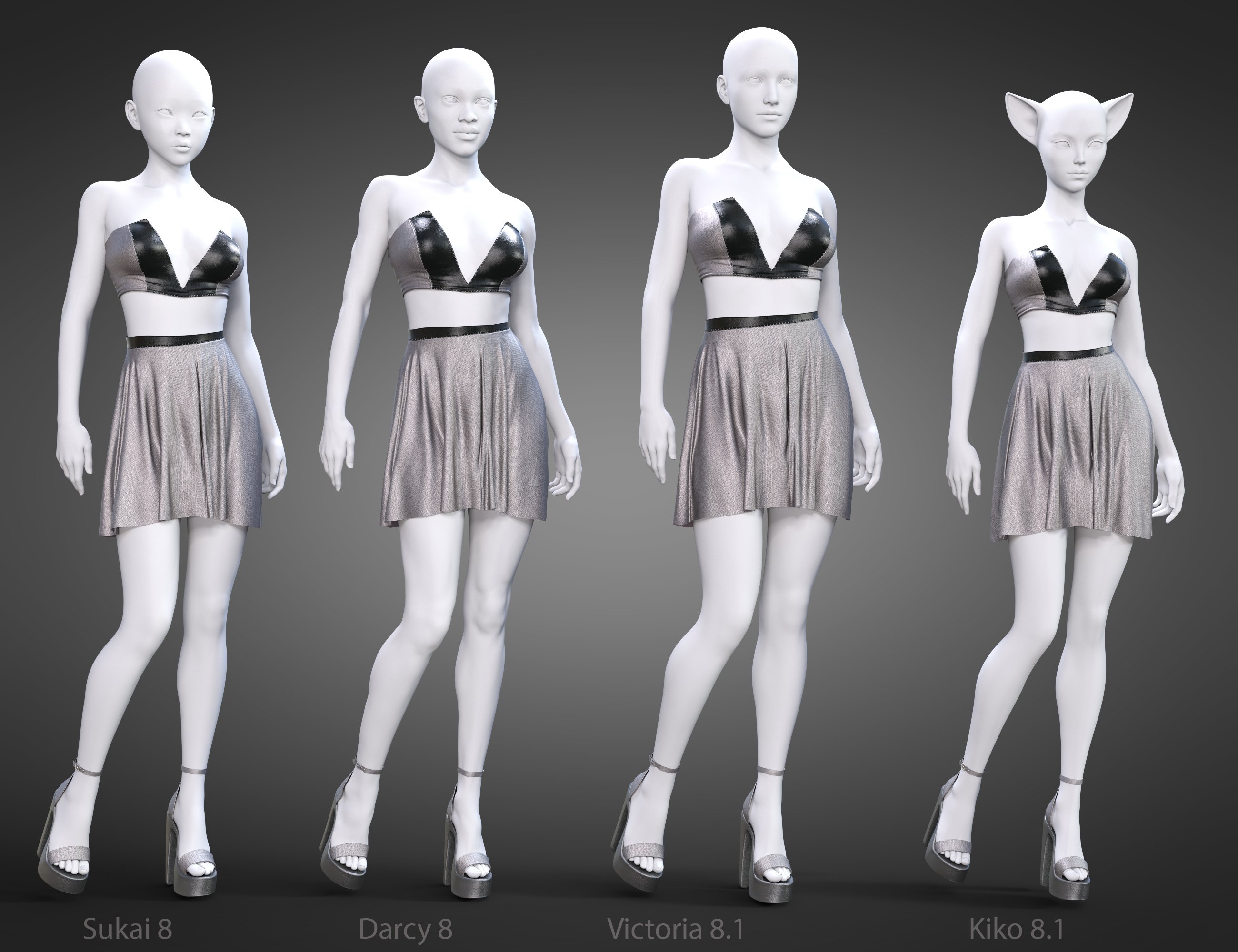 Mary Marie Outfit Bundle for Genesis 8.1 Females by: 4blueyesVex, 3D Models by Daz 3D