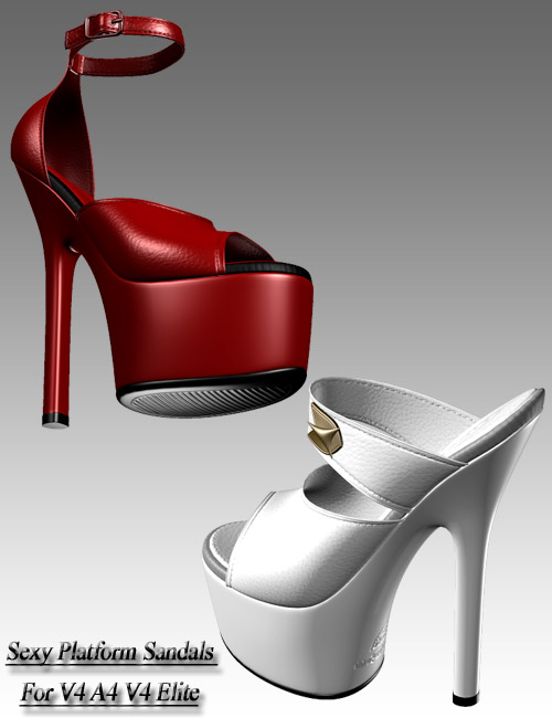 Sexy Platform Sandals For V4/A4/V4Elite by: dx30, 3D Models by Daz 3D