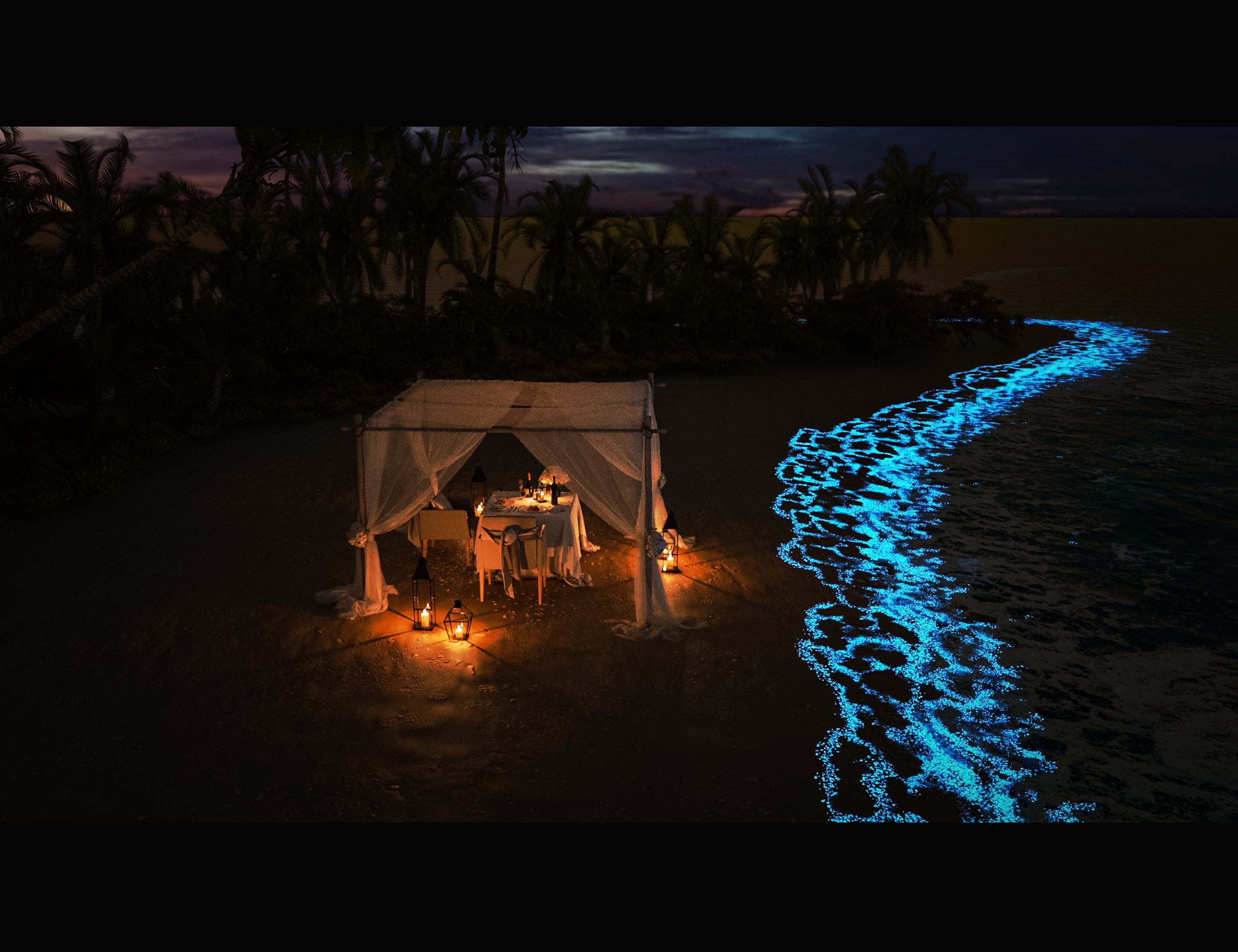 Glowing Beach Daz 3D