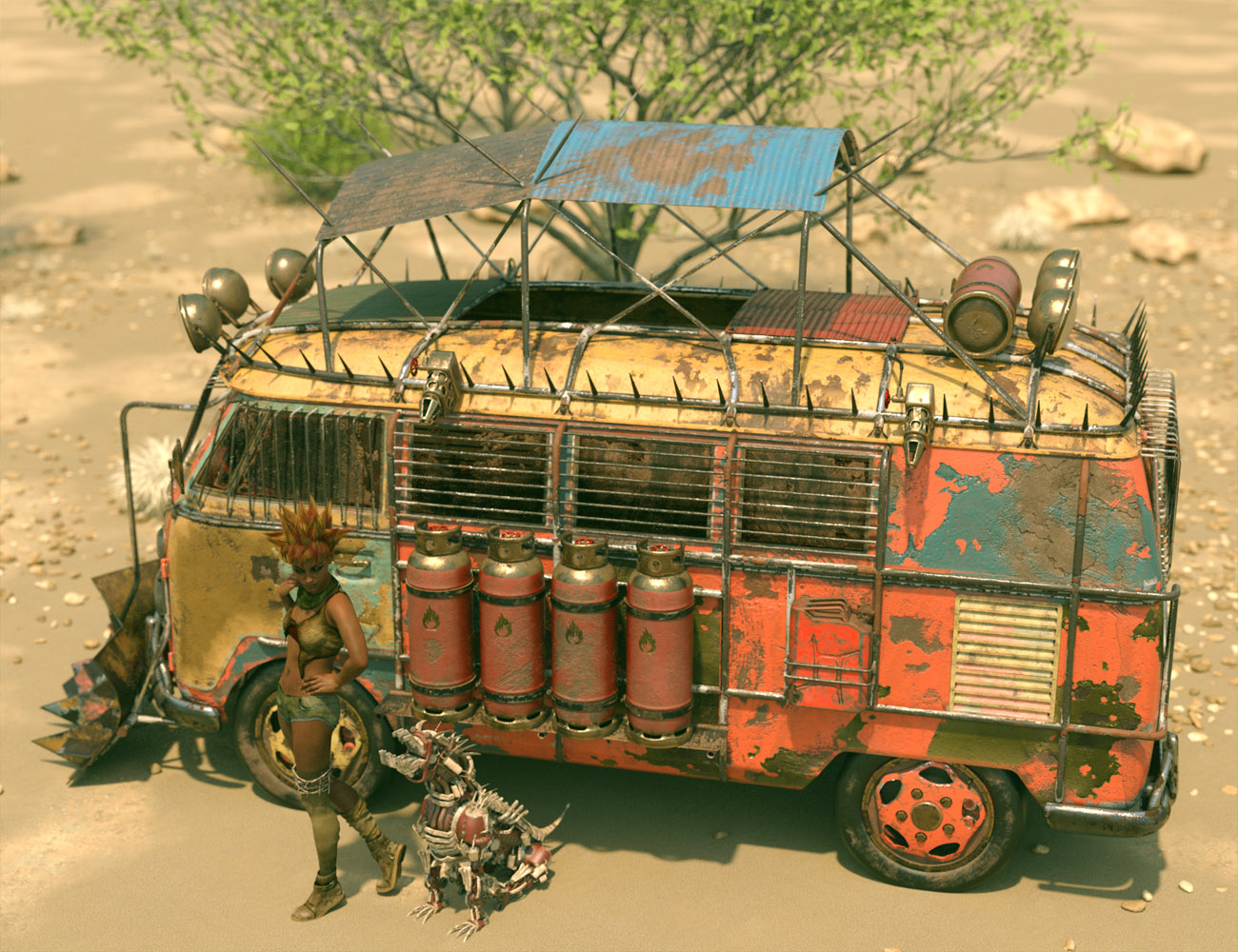 Retro Camper Van Apocalypse Add-On Retro Camper Van Apocalypse Add-On by: ForbiddenWhispersDavid Brinnen, 3D Models by Daz 3D
