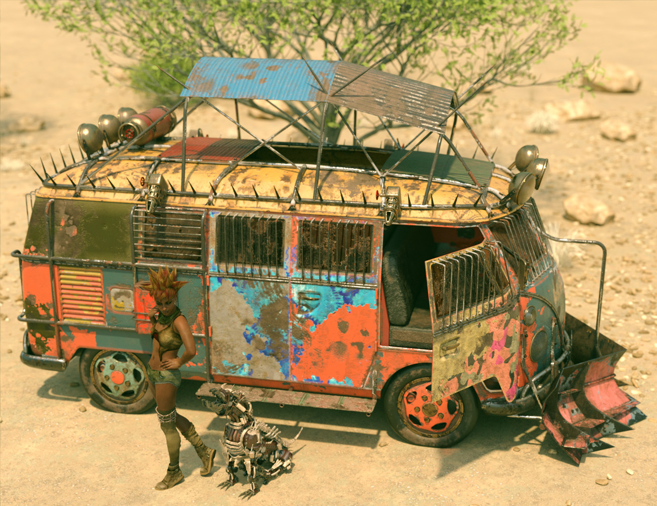 Retro Camper Van Apocalypse Add-On Retro Camper Van Apocalypse Add-On by: ForbiddenWhispersDavid Brinnen, 3D Models by Daz 3D