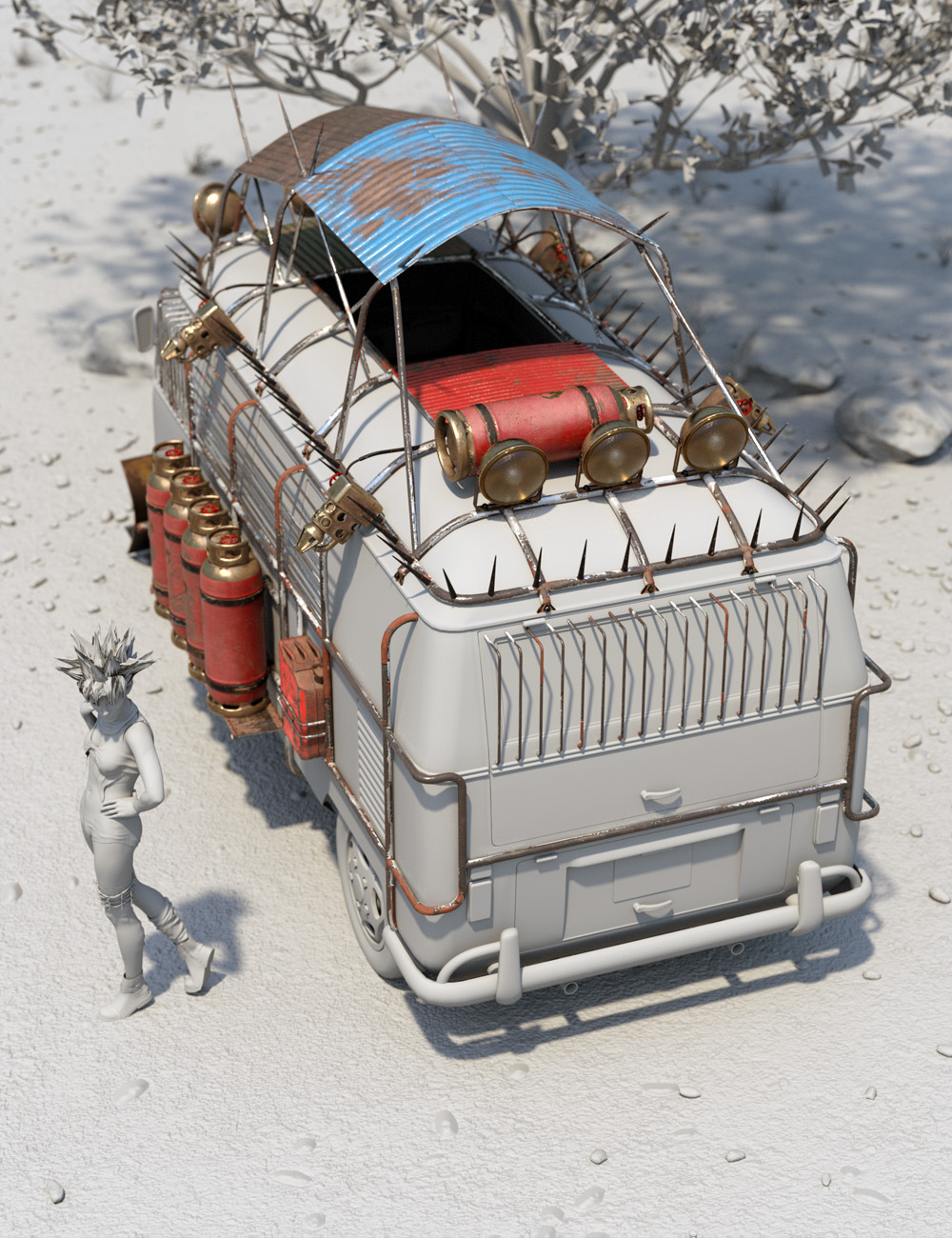 Retro Camper Van Apocalypse Add-On Retro Camper Van Apocalypse Add-On by: ForbiddenWhispersDavid Brinnen, 3D Models by Daz 3D