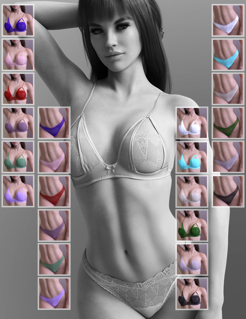 X-Fashion Lightweight Lingerie Set X-Fashion Lightweight Lingerie Set by: xtrart-3d, 3D Models by Daz 3D