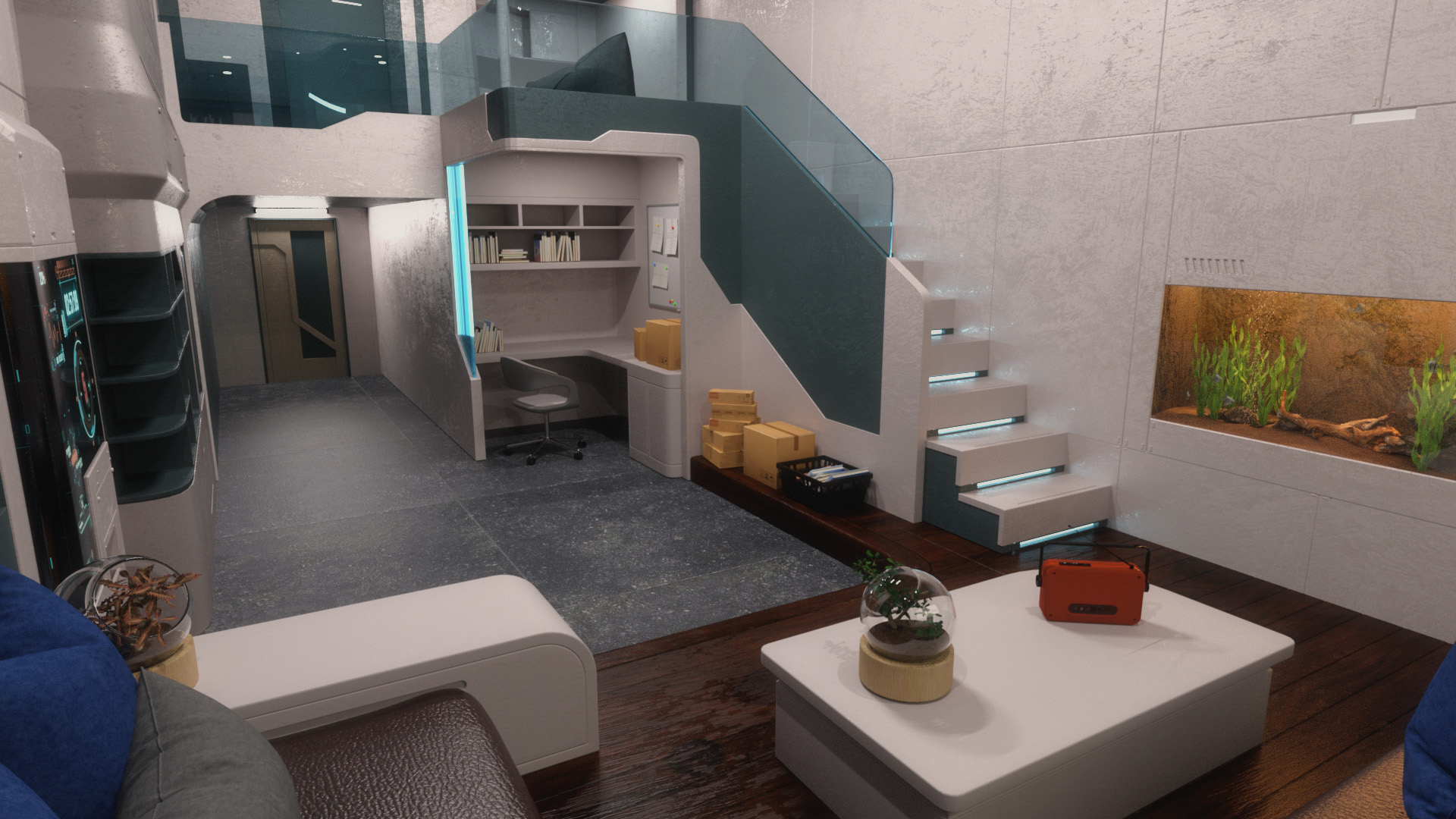 KuJ Sci-Fi Apartment by: Kujira, 3D Models by Daz 3D