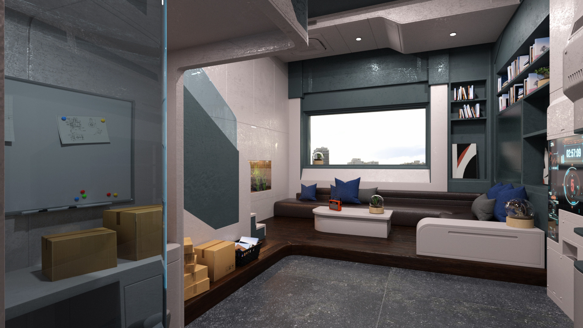 KuJ Sci-Fi Apartment KuJ Sci-Fi Apartment by: Kujira, 3D Models by Daz 3D