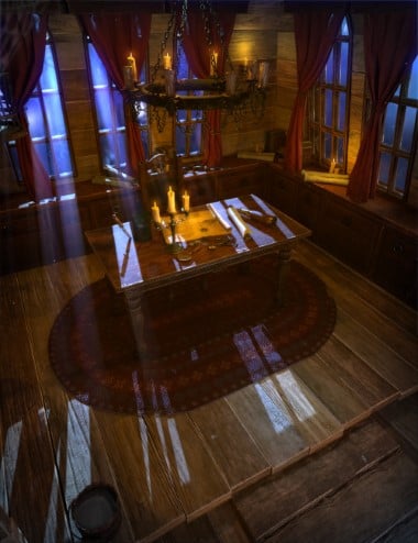 Captain's Quarters Environment Captain's Quarters Environment by: ThreeDigital, 3D Models by Daz 3D