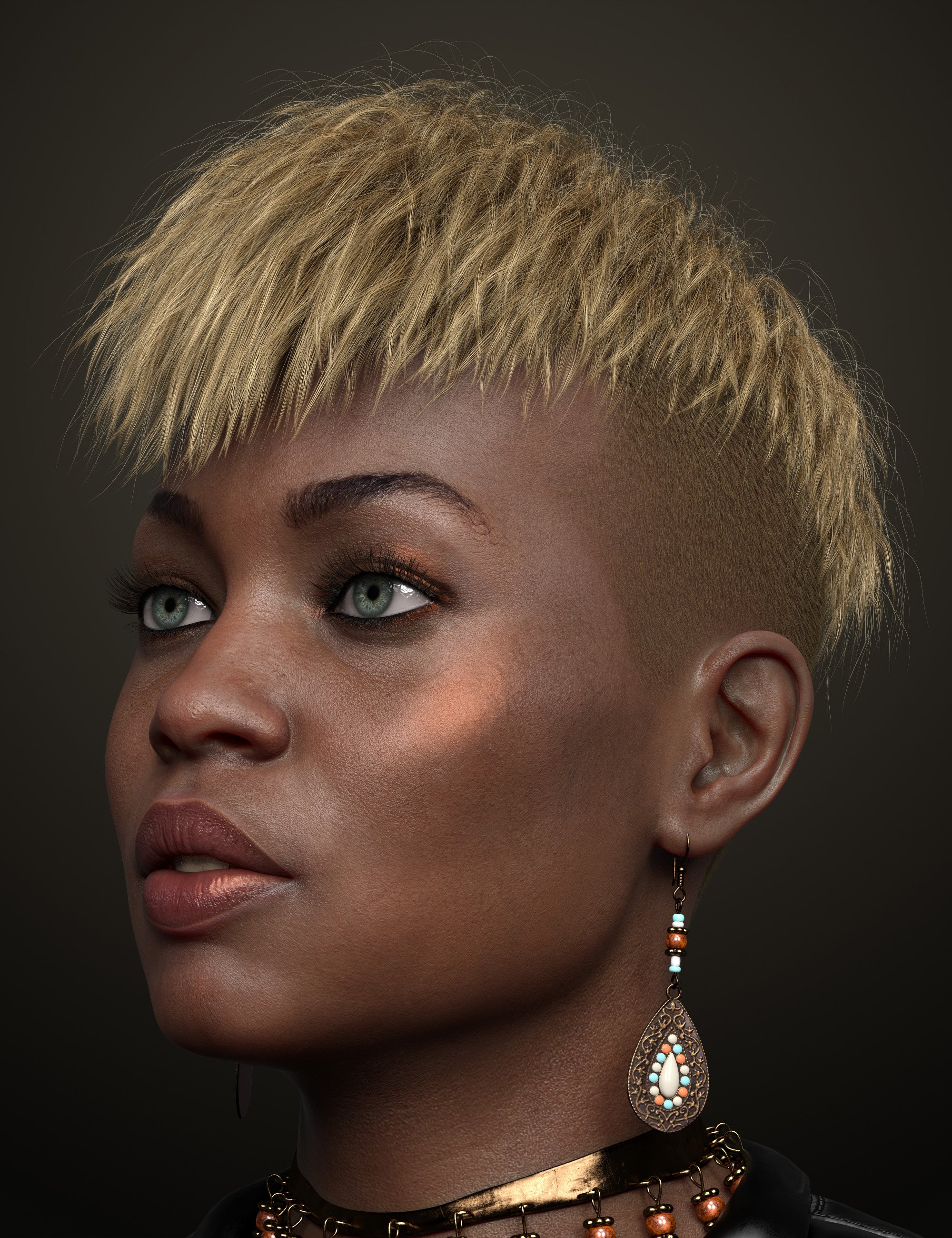 Short Undercut Hair for Genesis 3, 8, and 8.1 Males and Females by: Soto, 3D Models by Daz 3D