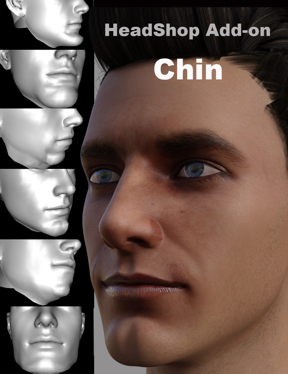 HeadShop - Chin Add-On by: Abalone LLC, 3D Models by Daz 3D