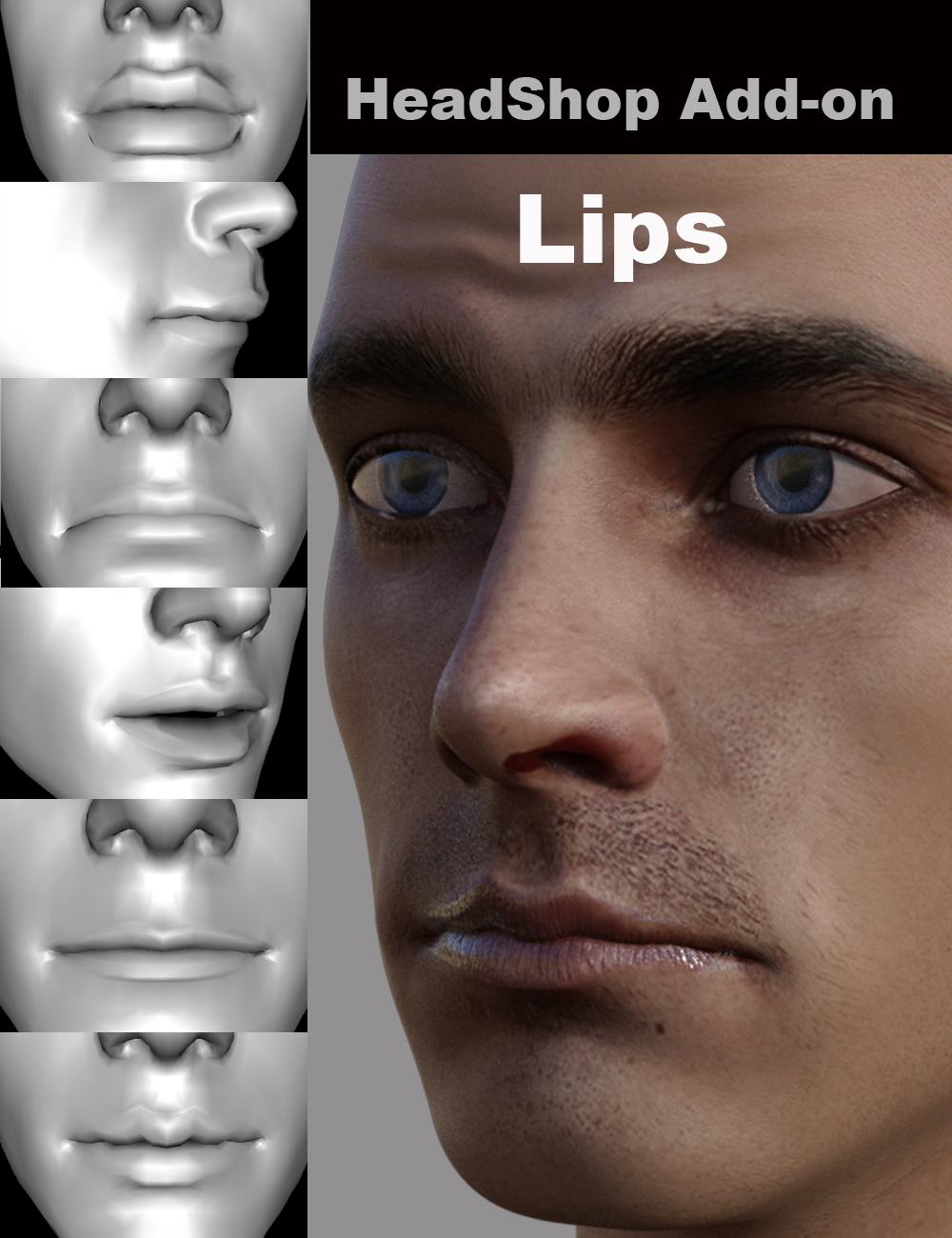 HeadShop - Lip Add-On by: Abalone LLC, 3D Models by Daz 3D