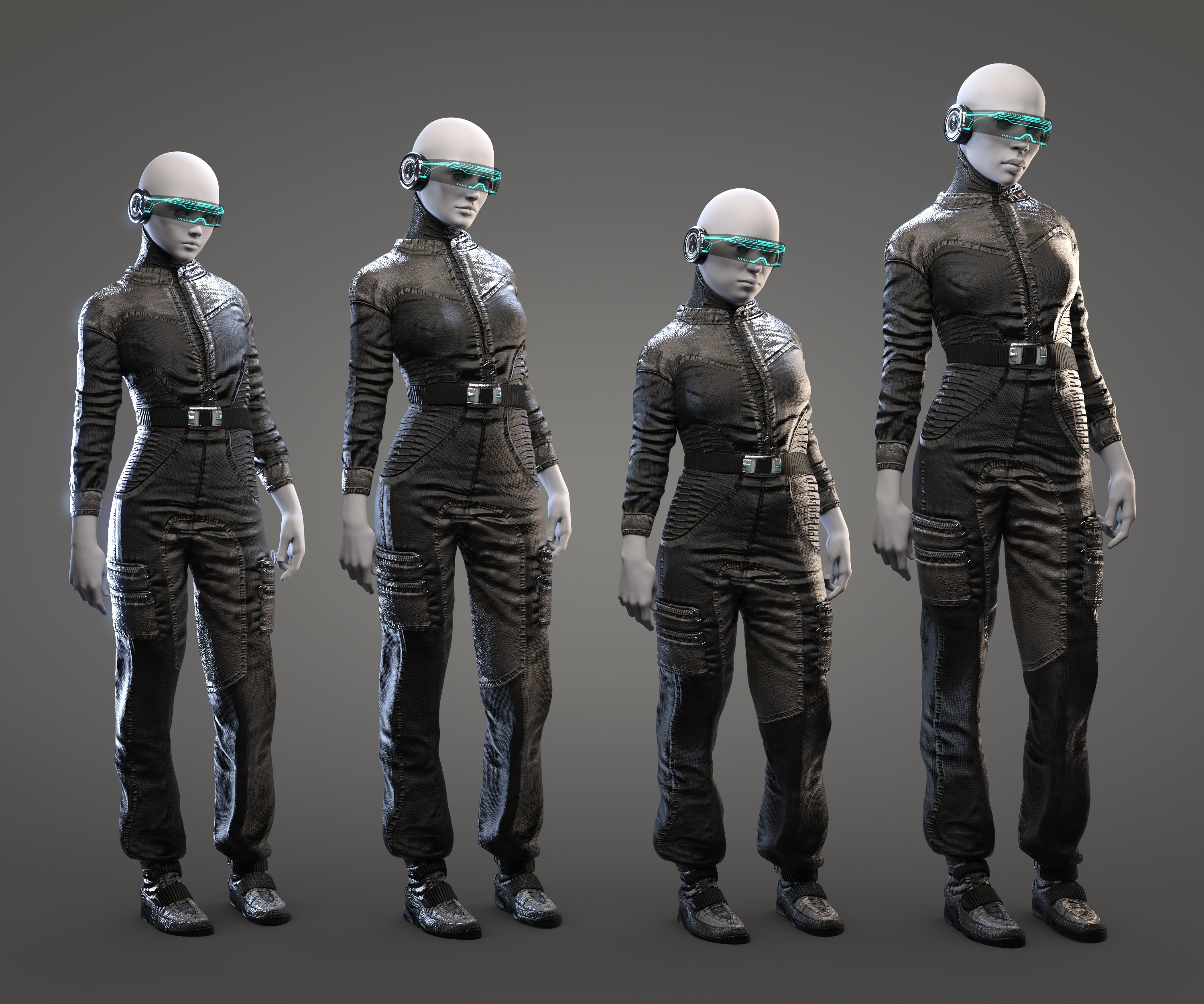 Spaceship Jumpsuit Outfit for Genesis 8 and 8.1 Females by: Demian, 3D Models by Daz 3D