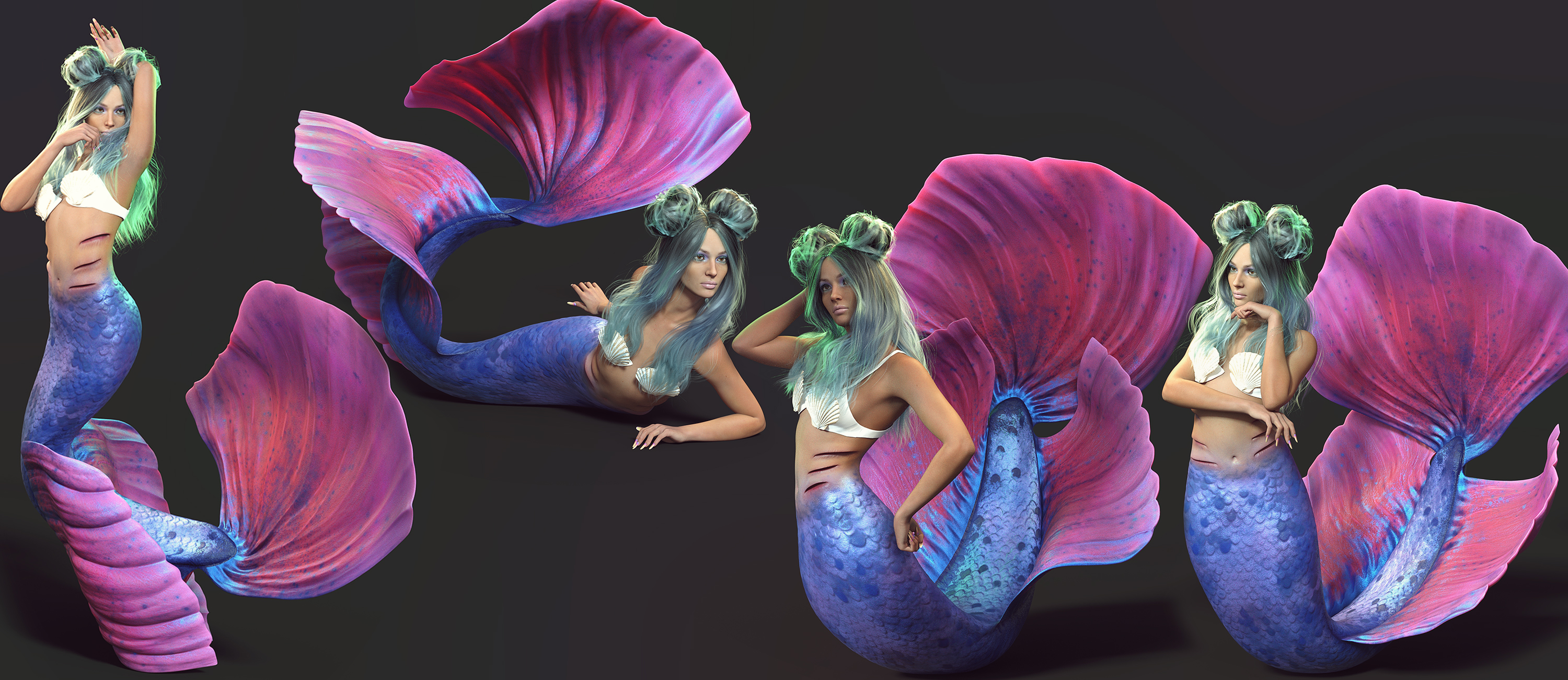 GF Mermaid Fantasy Poses for Zale 8.1 and Coral 8.1 GF Mermaid Fantasy Poses for Zale 8.1 and Coral 8.1 by: Nirvana, 3D Models by Daz 3D