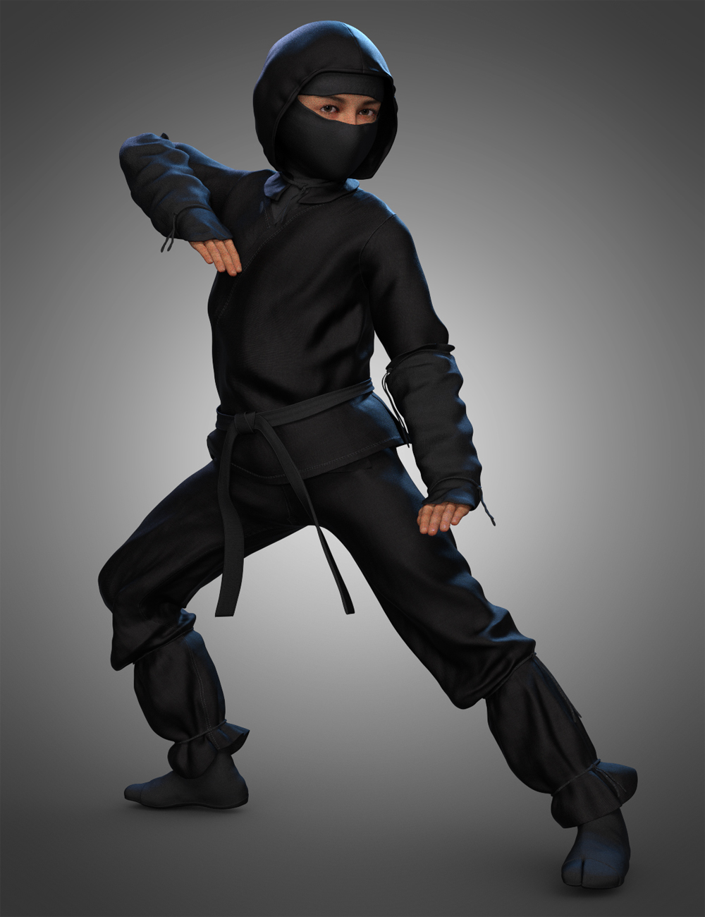 Ninja Kid Outfit for Genesis 8.1 Males by: Barbara BrundonUmblefuglySade, 3D Models by Daz 3D